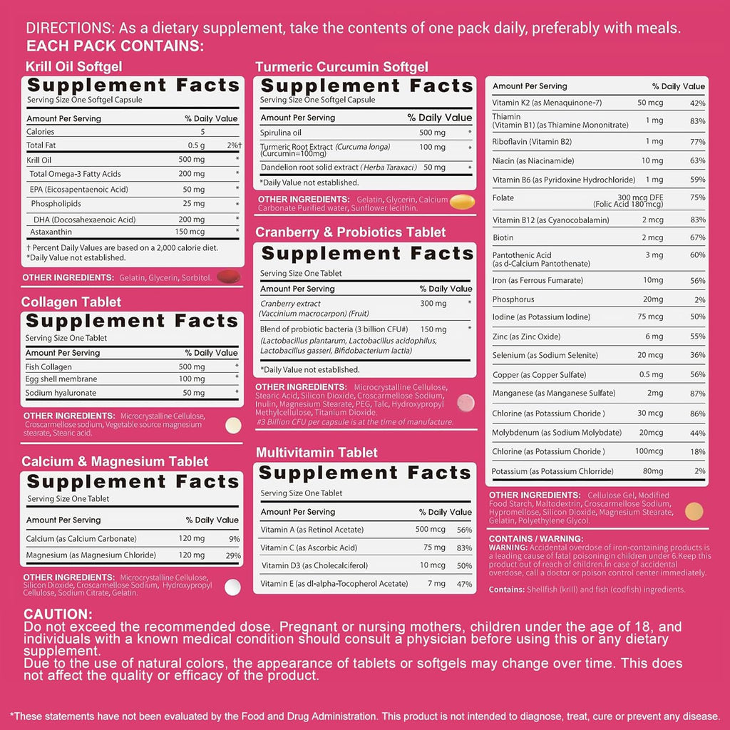 Women's Multivitamin individual supplement packs