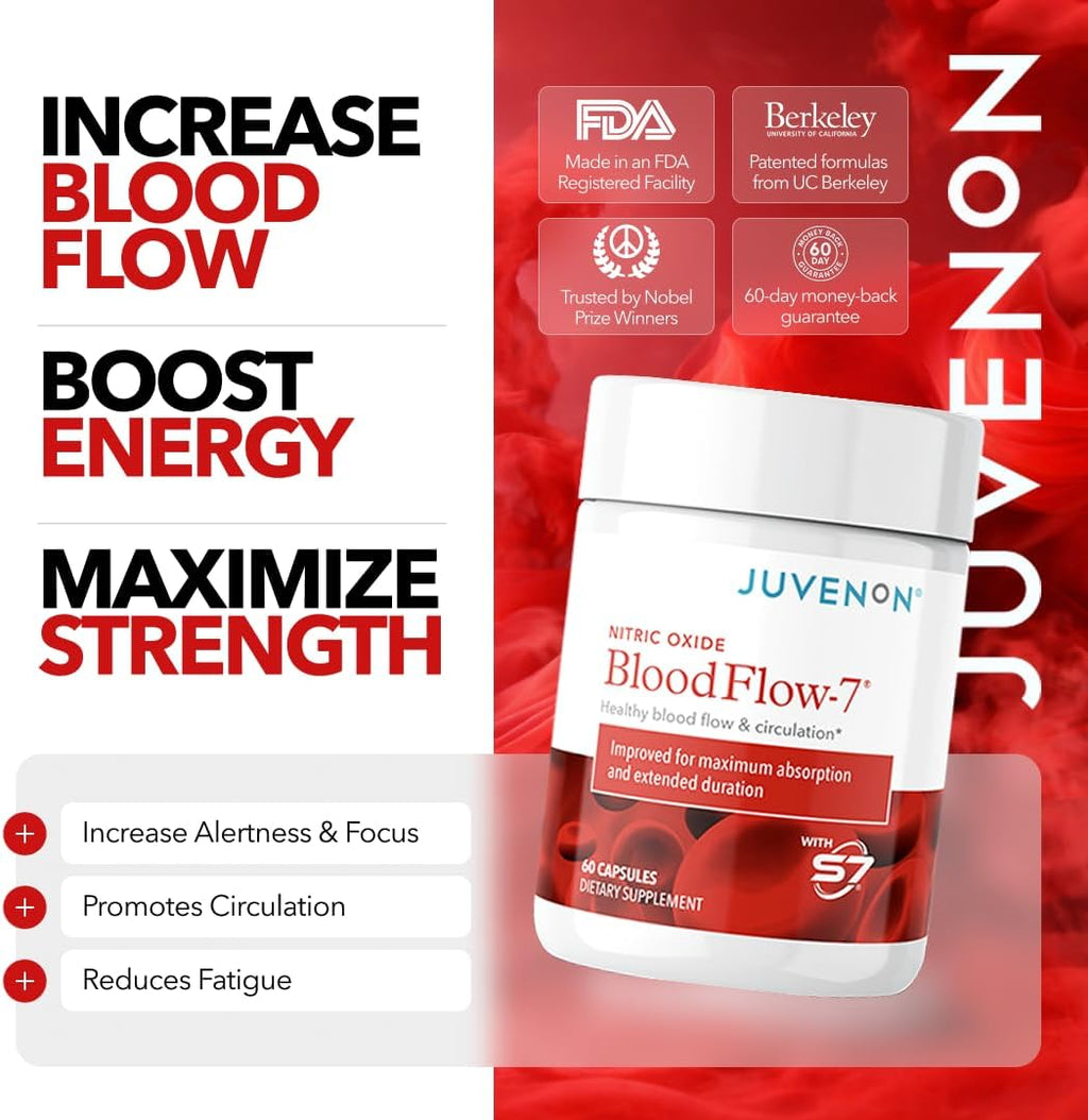 Bloodflow-7 Nitric Oxide Supplements for Men & Women