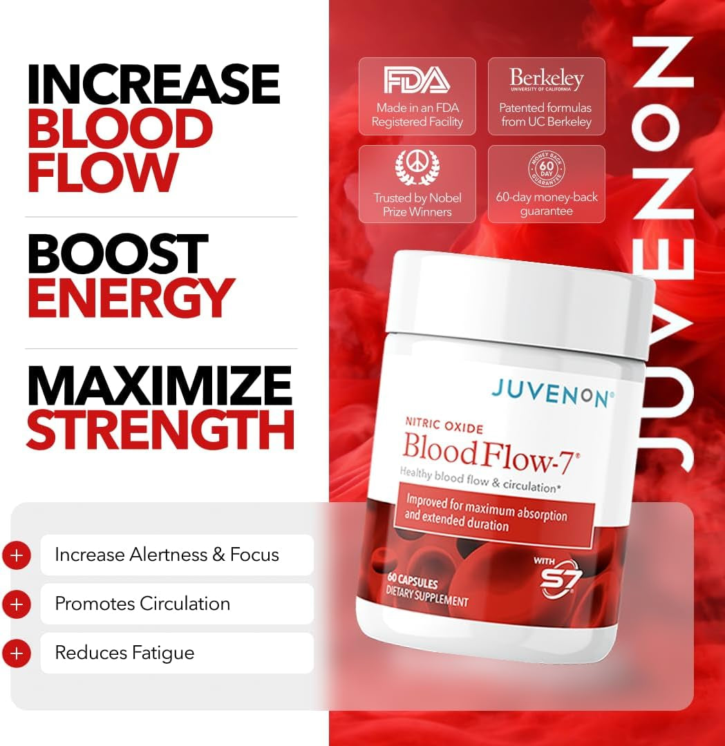 Bloodflow-7 Nitric Oxide Supplements for Men & Women