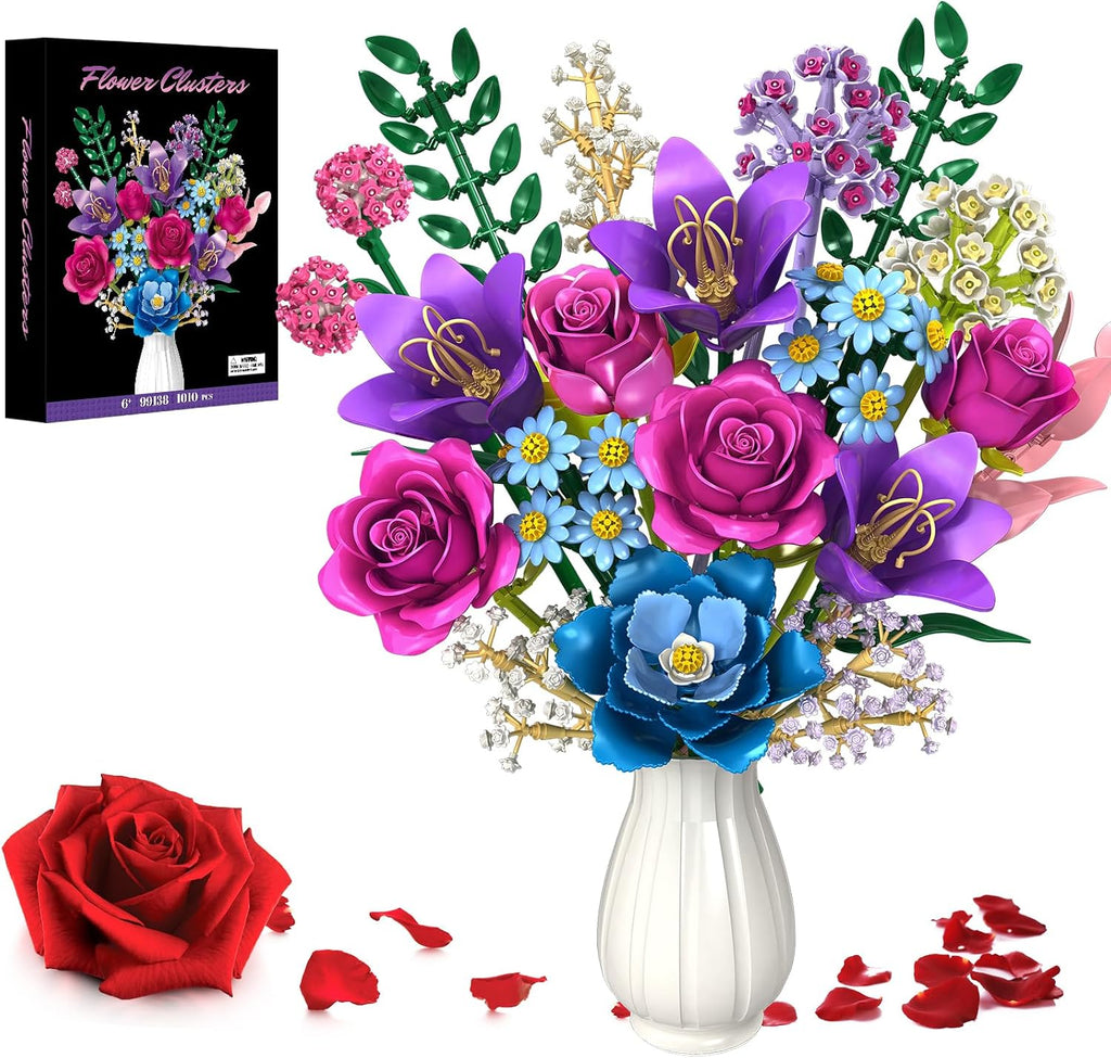Flower Bouquet Building Blocks Set