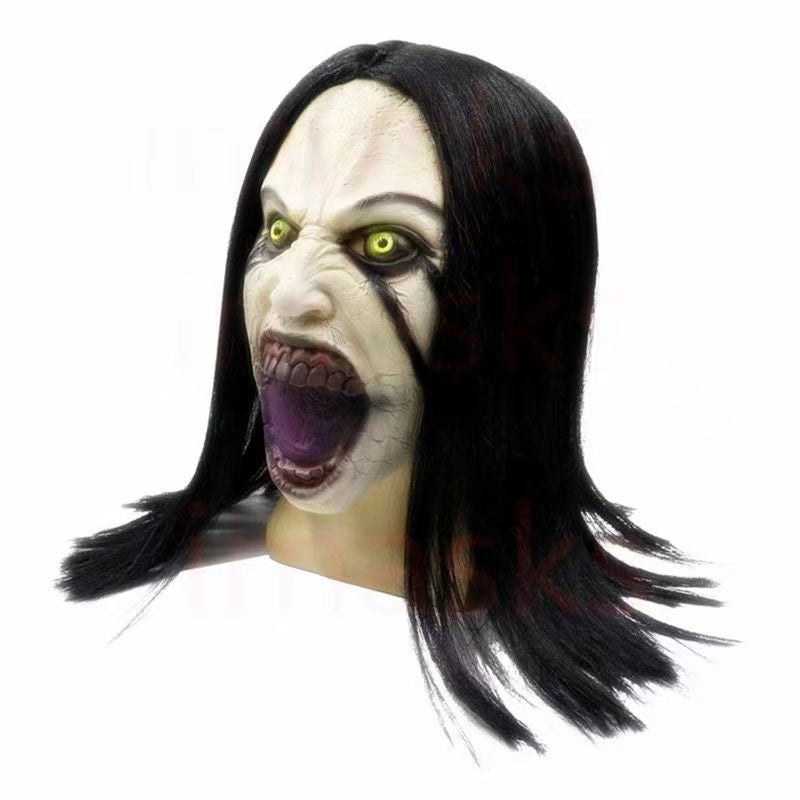 Glowing horror mask for Halloween made from latex