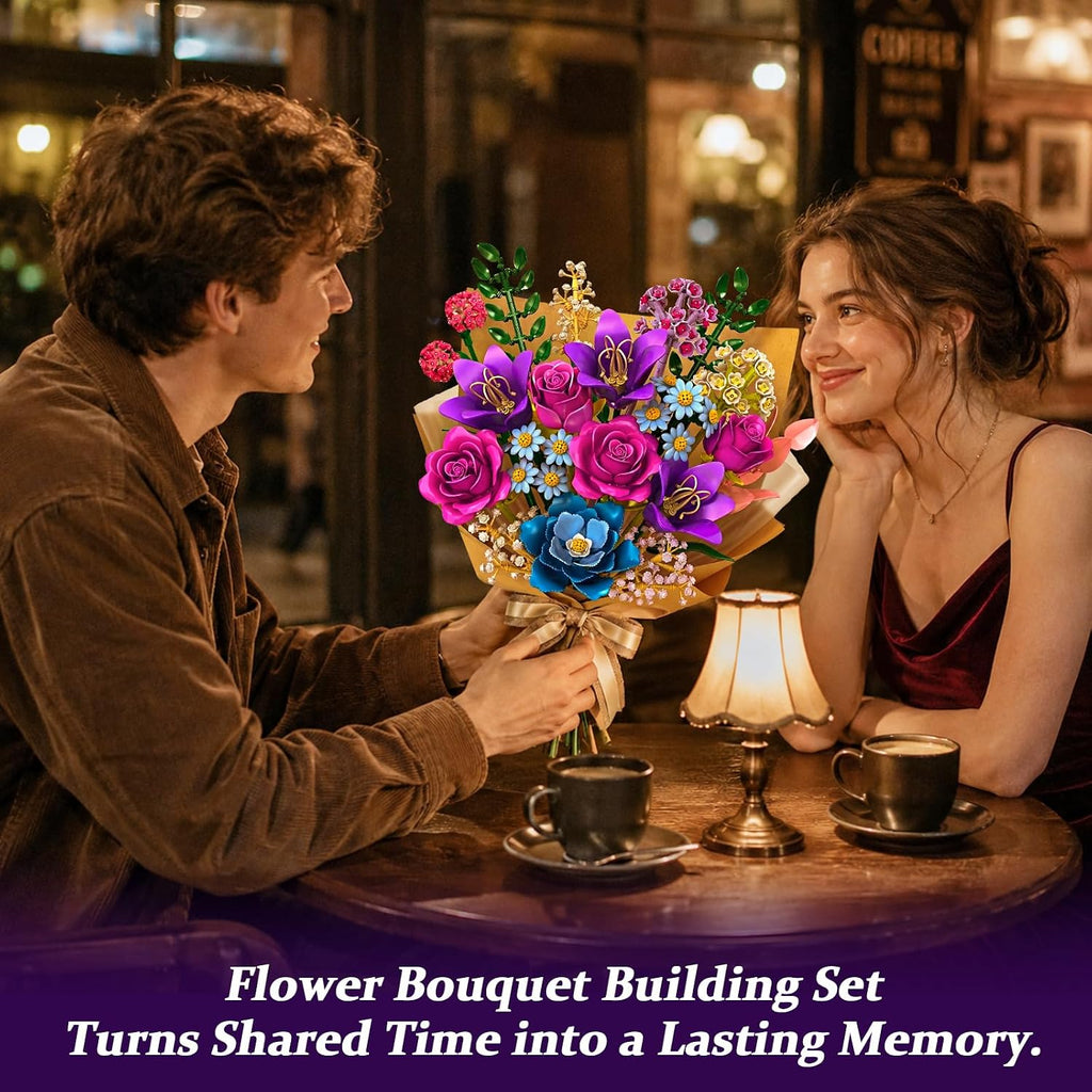Flower Bouquet Building Blocks Set