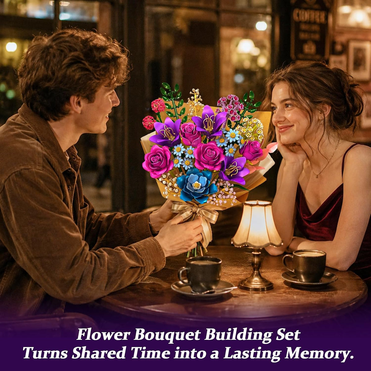 Flower Bouquet Building Blocks Set
