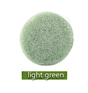Konjac facial cleansing sponge shown with its natural sponge texture
