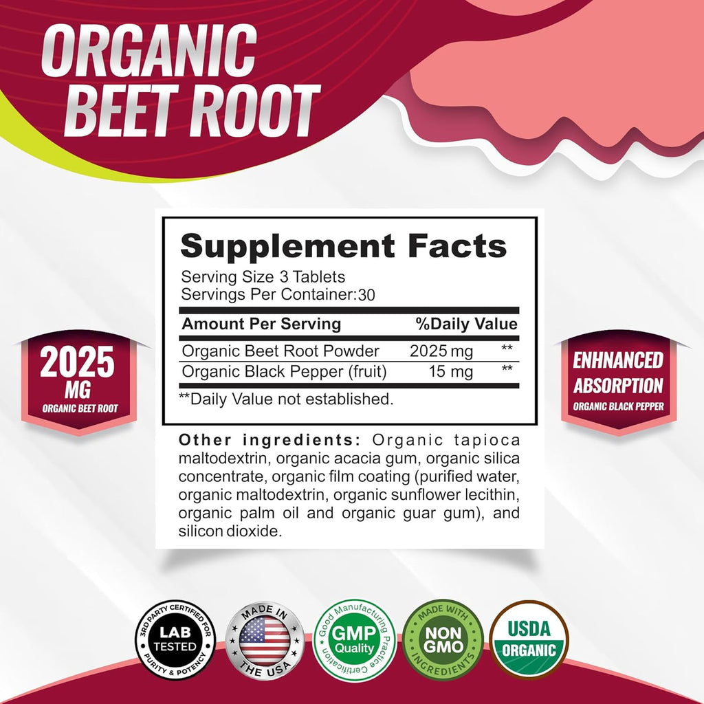 Organic Beet Root Powder Tablets