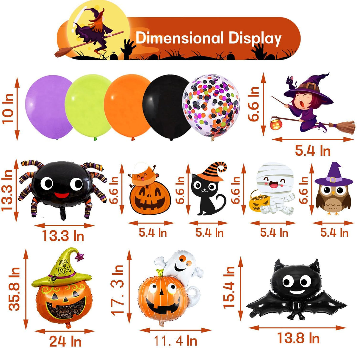 Spooktacular Halloween Birthday Party Decorations Set – Includes Banners, Balloons, and Cake Topper for a Festive Celebration!