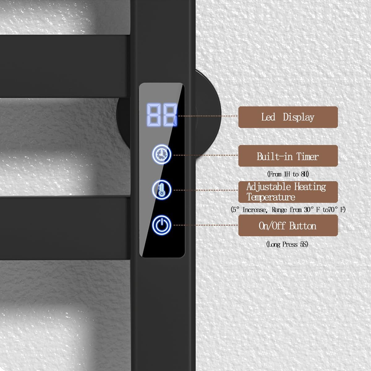 Wall Mounted Heated Towel Rack