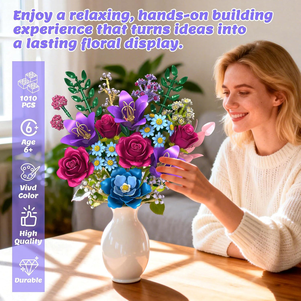 Flower Bouquet Building Blocks Set