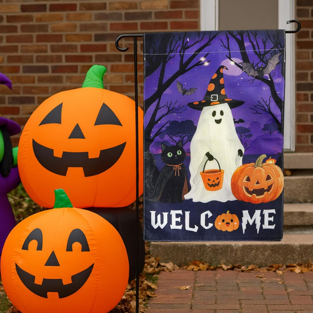 Charming Halloween Garden Flag – Double-Sided Decor for Spooky Celebrations