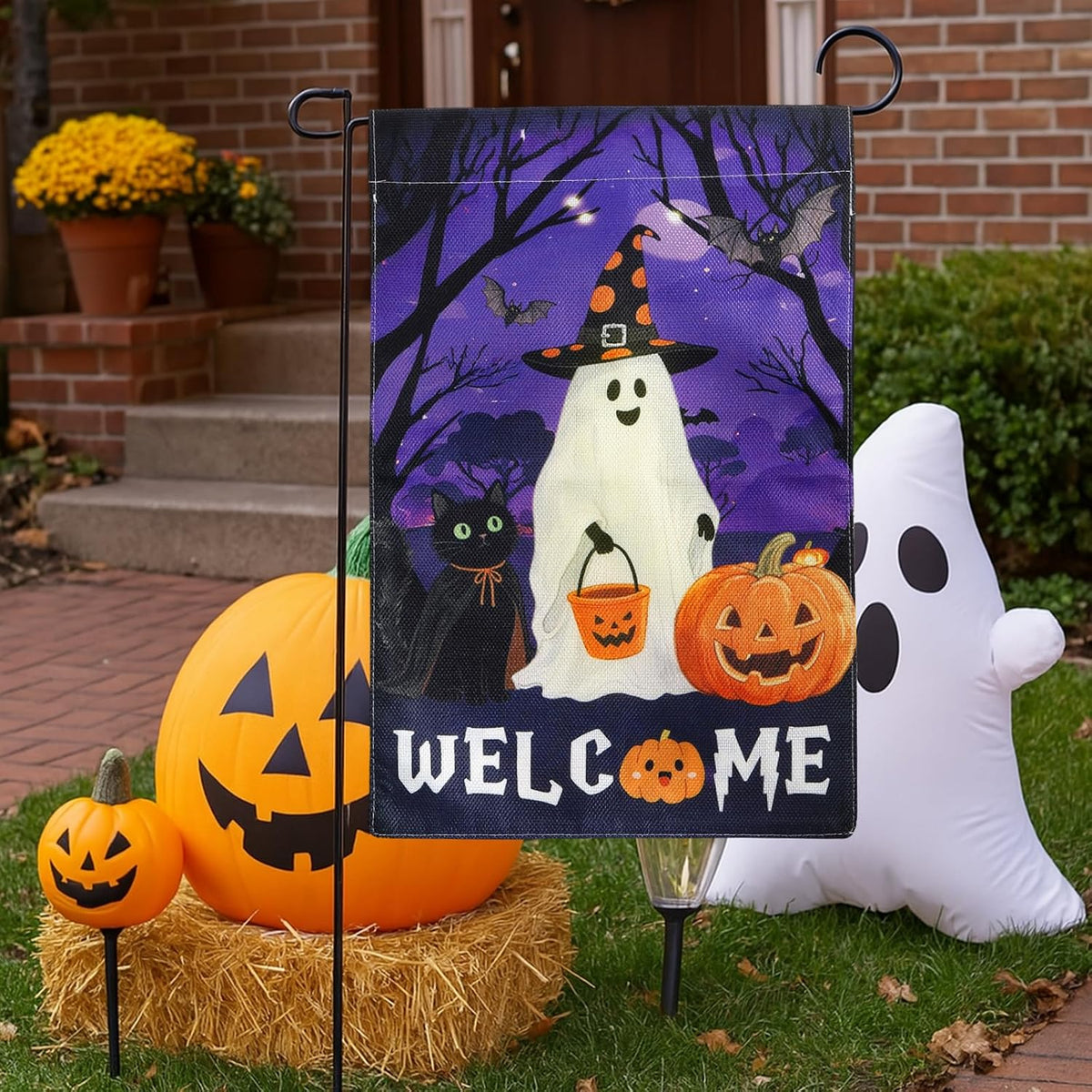 Charming Halloween Garden Flag