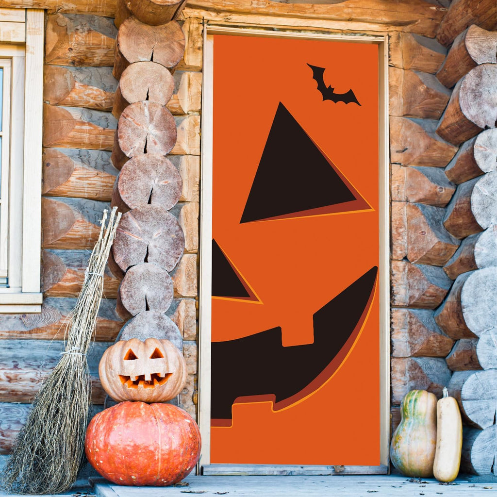 Spooktacular Halloween Pumpkin Door Covers - Perfect Decorations for Your Front Door and Halloween Parties!