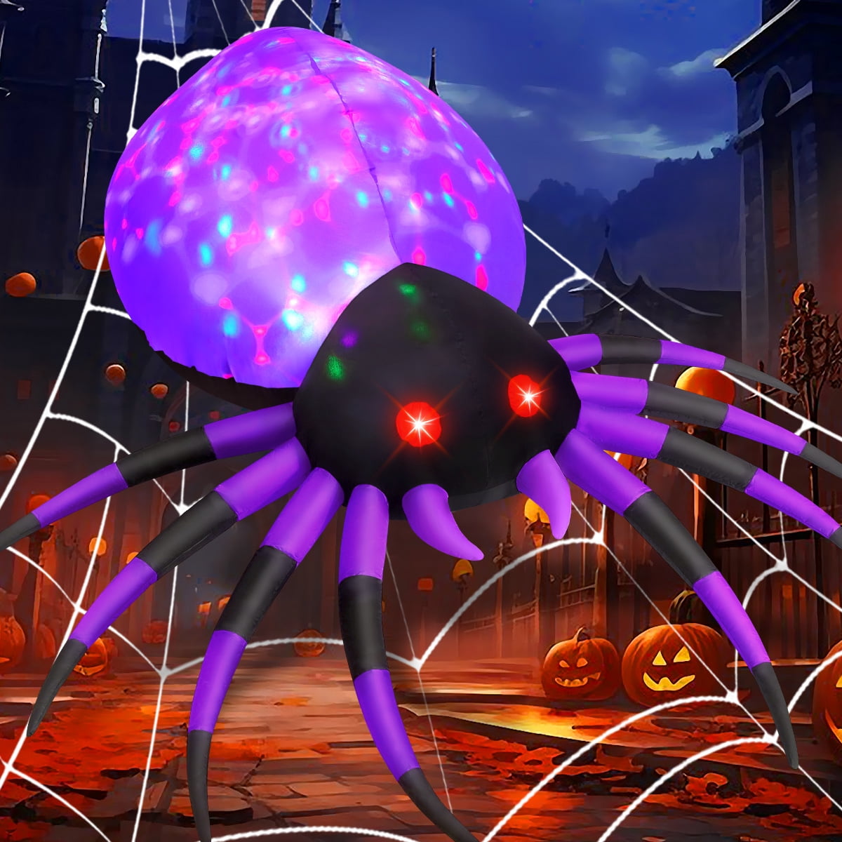 Spook Up Your Halloween with Our 5 FT LED Spider Inflatable – Perfect for Outdoor Fun and Festive Celebrations!