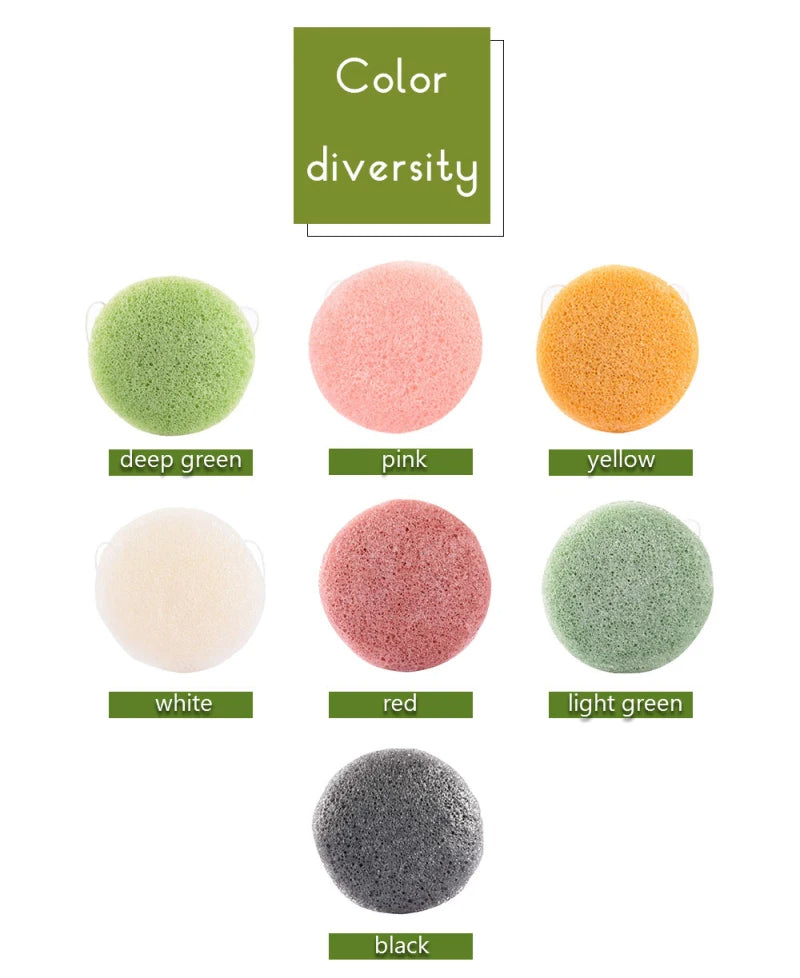 Konjac facial cleansing sponge shown with its natural sponge texture