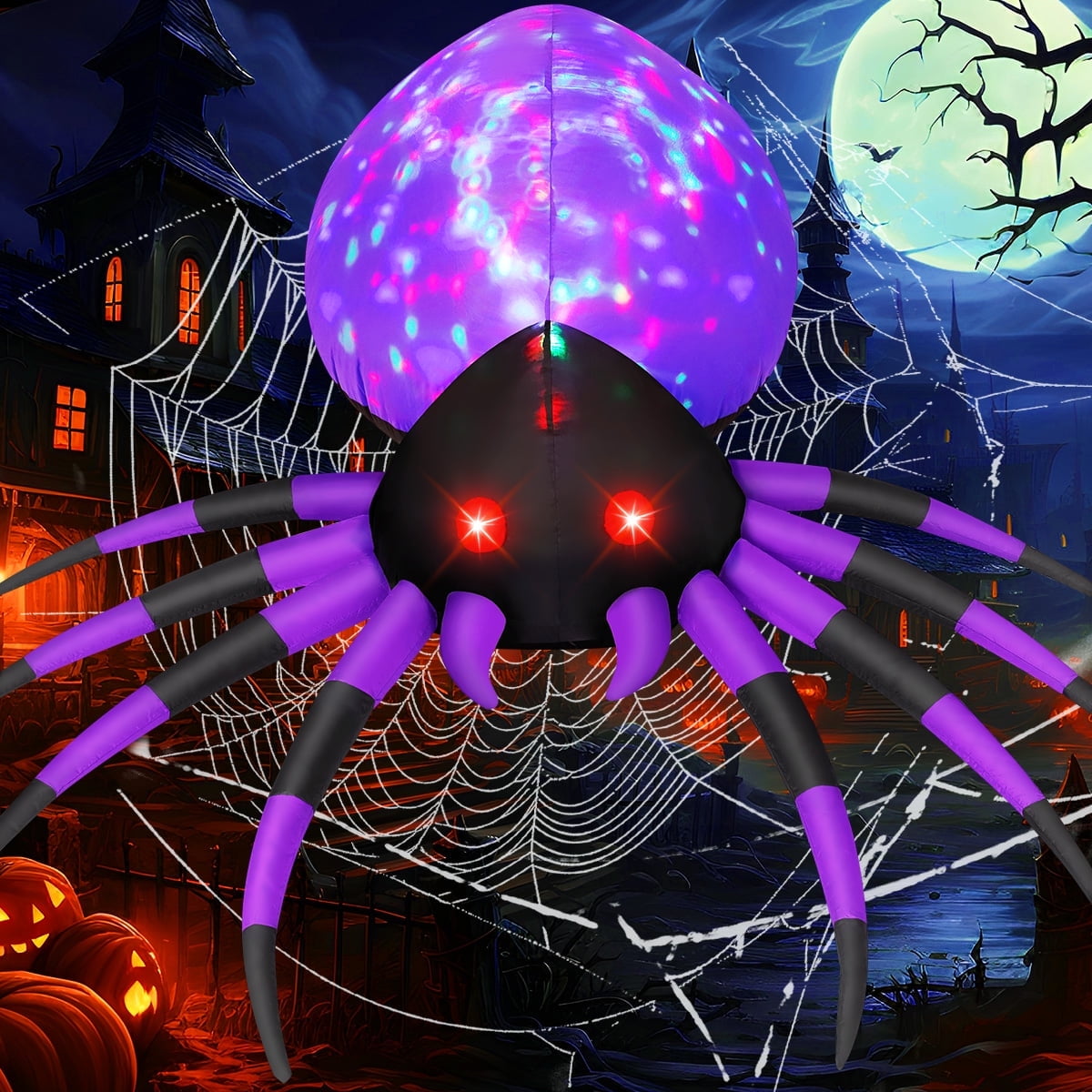 Spook Up Your Halloween with Our 5 FT LED Spider Inflatable – Perfect for Outdoor Fun and Festive Celebrations!