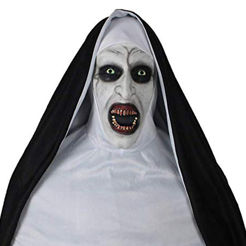 Glowing horror mask for Halloween made from latex