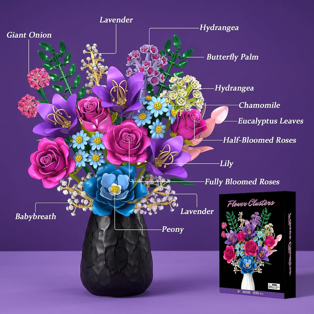 Flower Bouquet Building Blocks Set