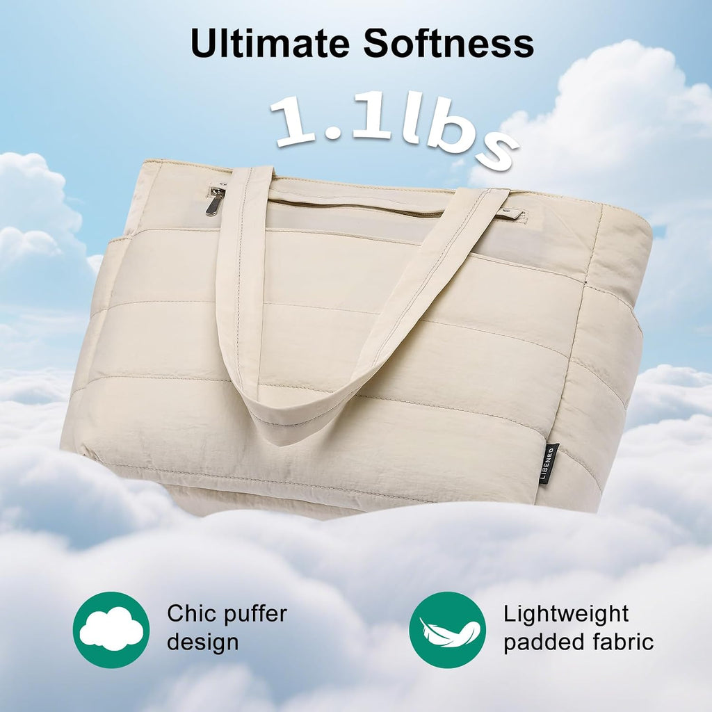 Quilted Puffy Tote Bag for Wome