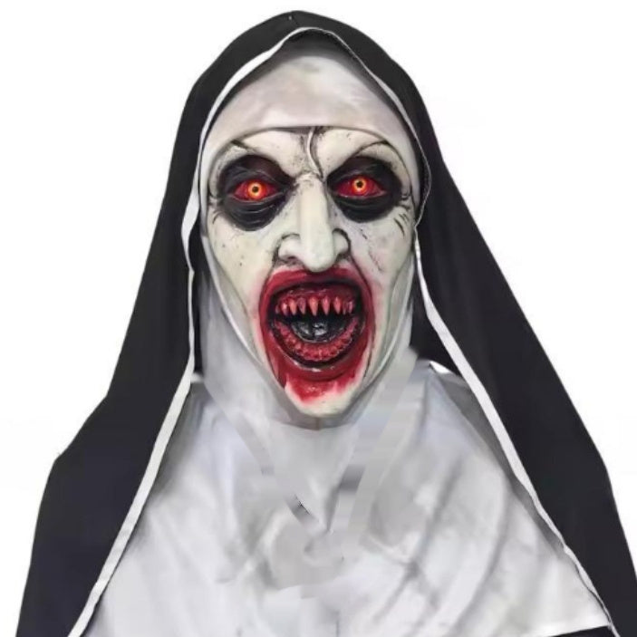 Glowing horror mask for Halloween made from latex
