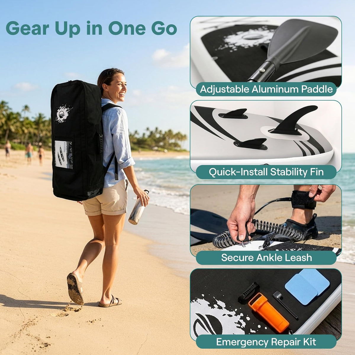 10'6 Inflatable Stand Up Paddle Board